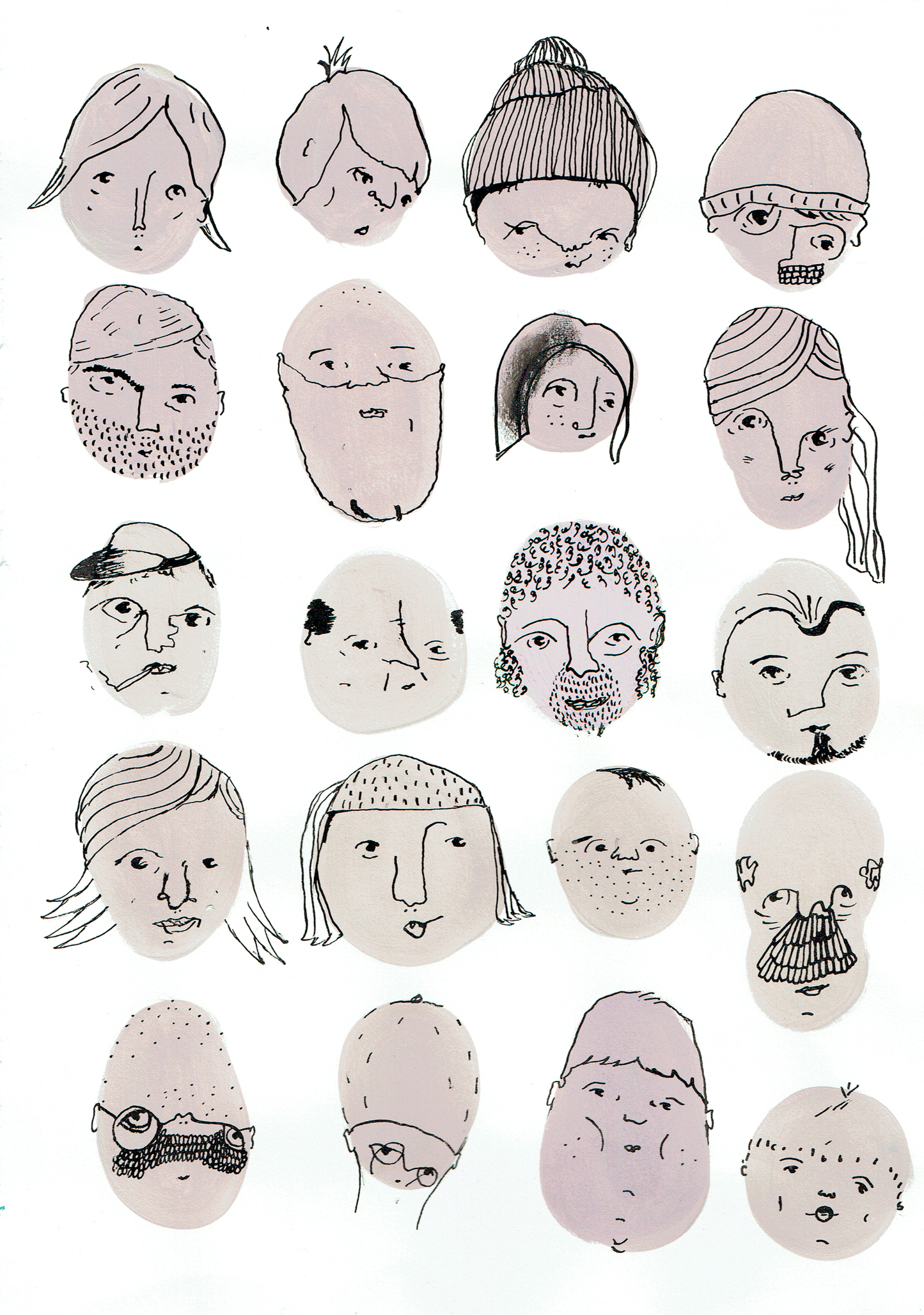 Original artwork - Let Me Draw Your Family - BineJoMo Studio 