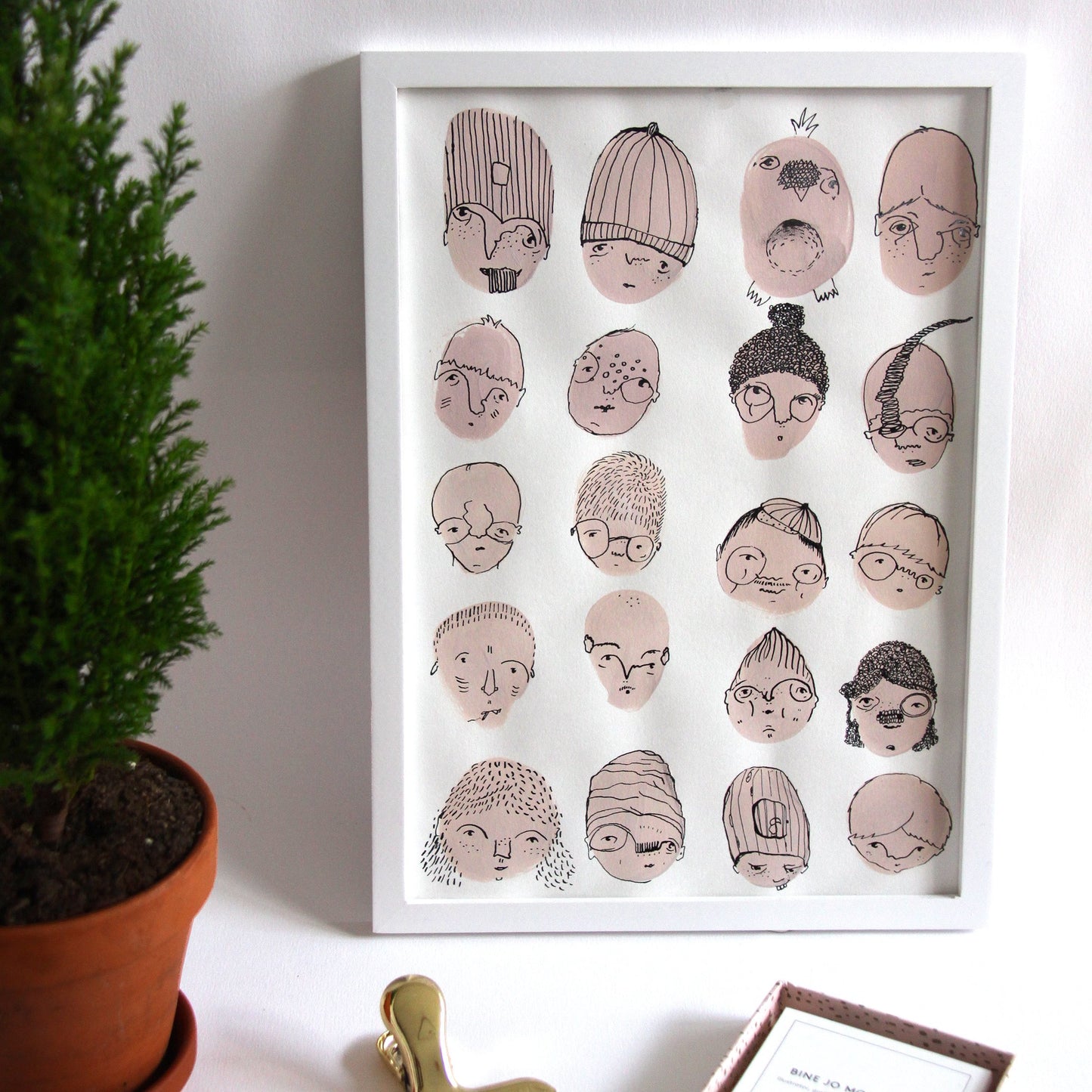 Original artwork - Let Me Draw Your Family - BineJoMo Studio 